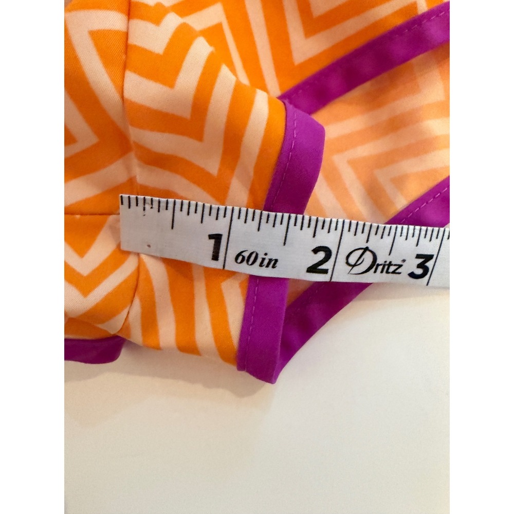 Nike Dri-FIT Running Shorts Orange White Chevron Zig Zag Purple Trim Womens M - Picture 6 of 11